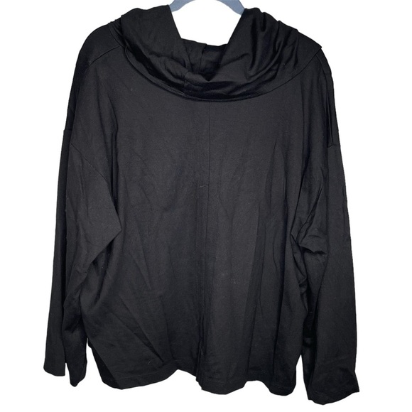 Bryn Walker lakenlook top long sleeve drape cowel neck black women’s size small - Picture 2 of 5